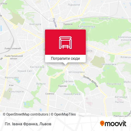 Карта Пл. Івана Франка