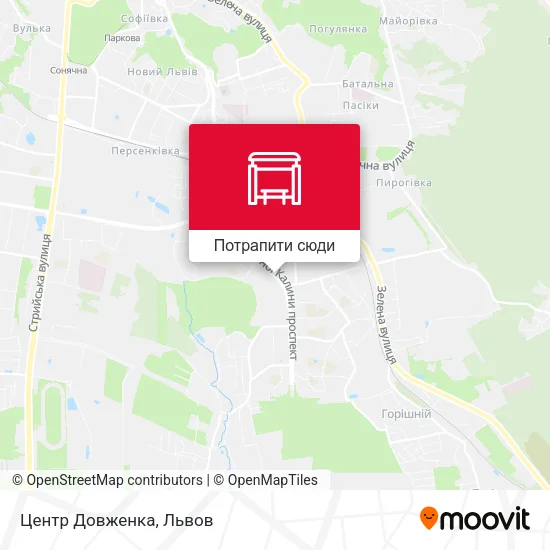 Карта Центр Довженка