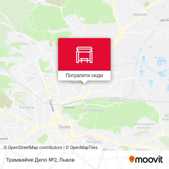 Карта Трамвайне Депо №2