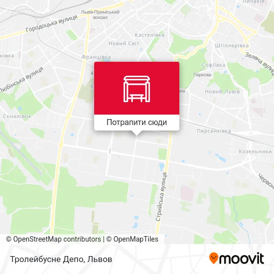 Карта Тролейбусне Депо