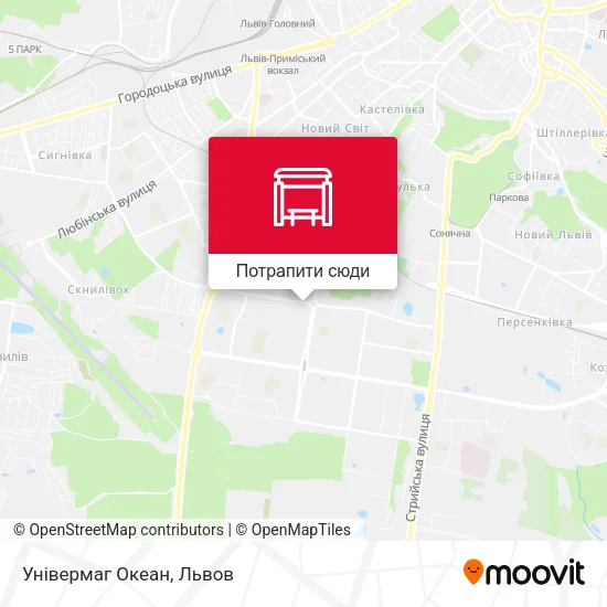 Карта Універмаг Океан