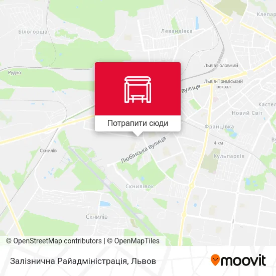 Карта Залізнична Райадміністрація