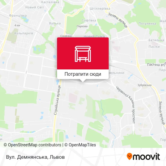 Карта Вул. Демнянська