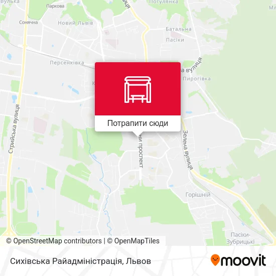 Карта Сихівська Райадміністрація