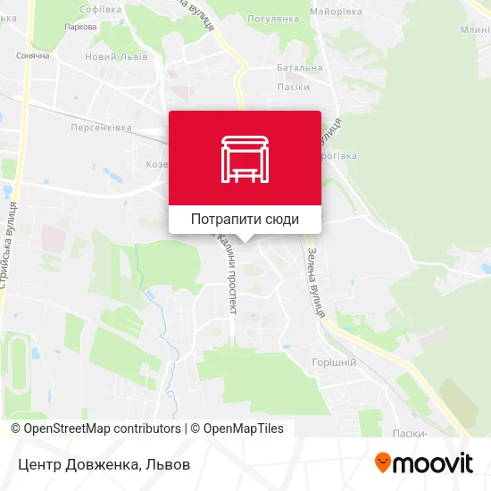 Карта Центр Довженка