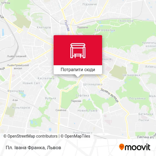 Карта Пл. Івана Франка