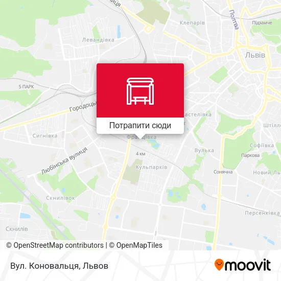 Карта Вул. Коновальця