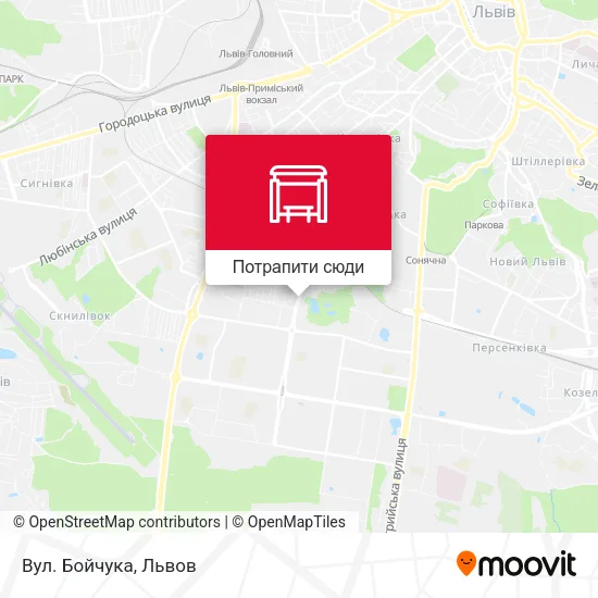 Карта Вул. Бойчука
