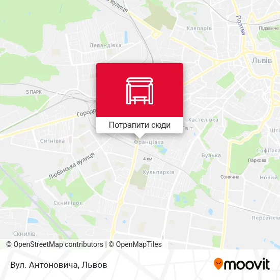 Карта Вул. Антоновича