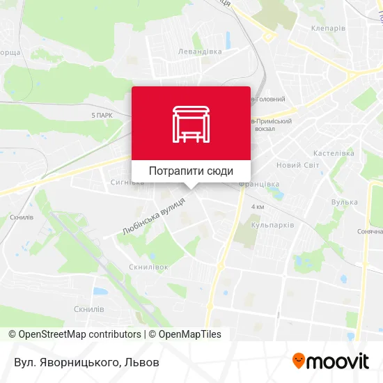 Карта Вул. Яворницького