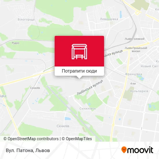 Карта Вул. Патона