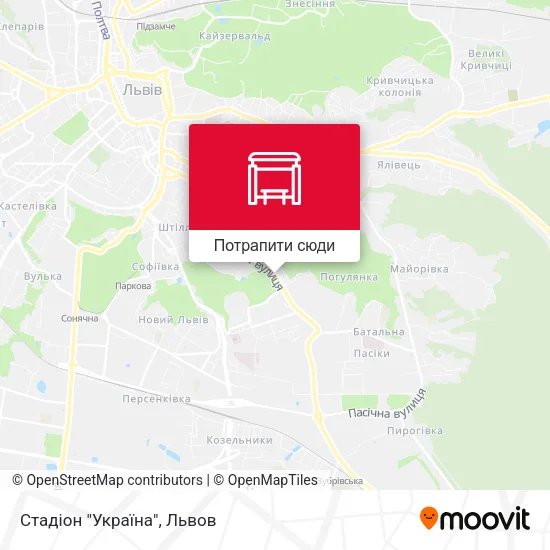 Карта Стадіон "Україна"