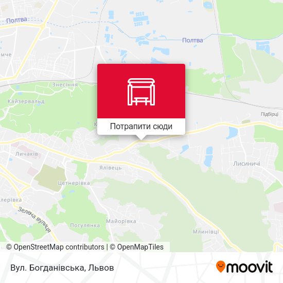 Карта Вул. Богданівська