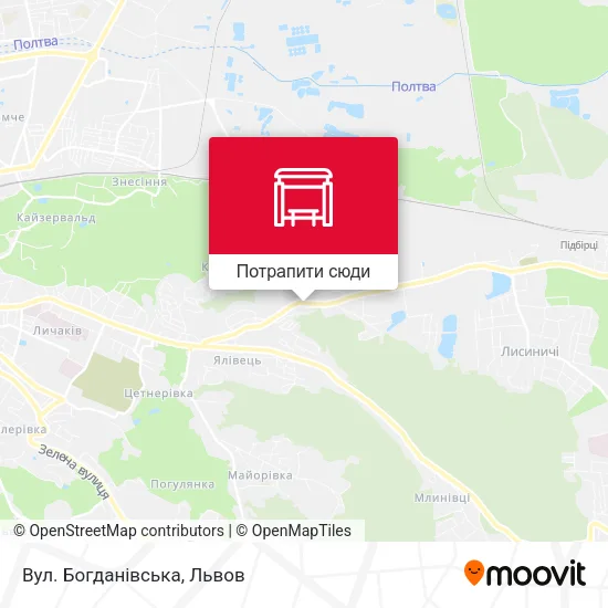 Карта Вул. Богданівська