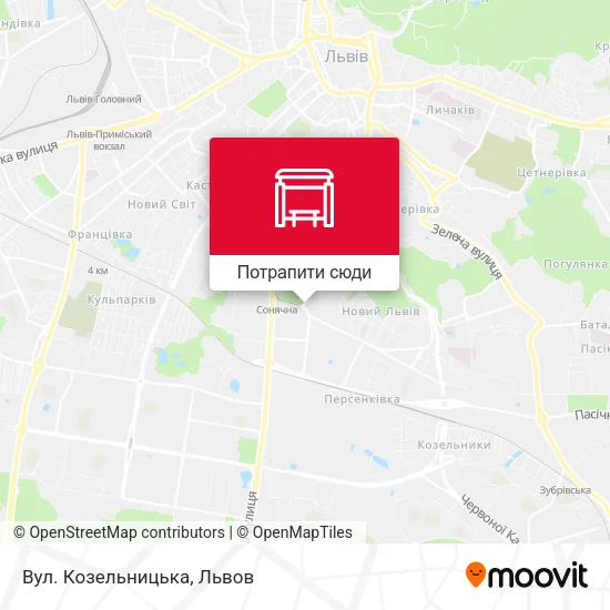 Карта Вул. Козельницька