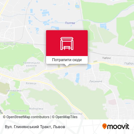 Карта Вул. Глинянський Тракт