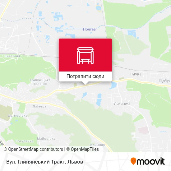 Карта Вул. Глинянський Тракт