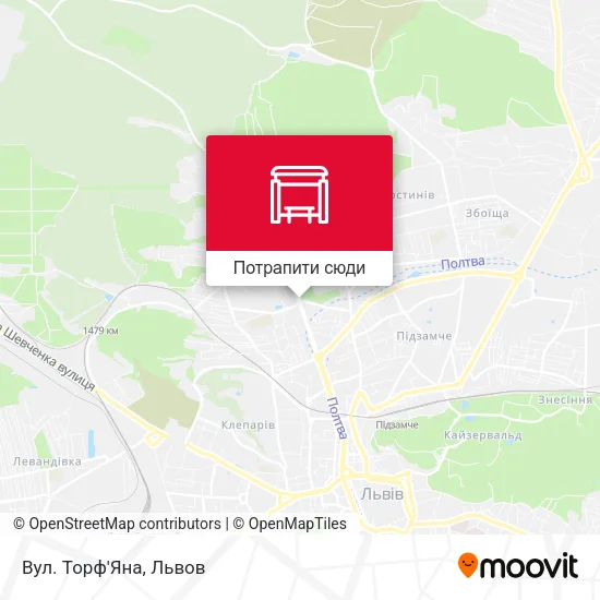Карта Вул. Торф'Яна