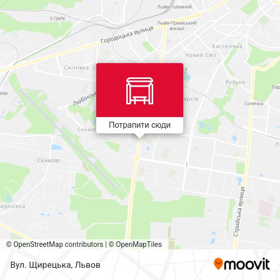 Карта Вул. Щирецька