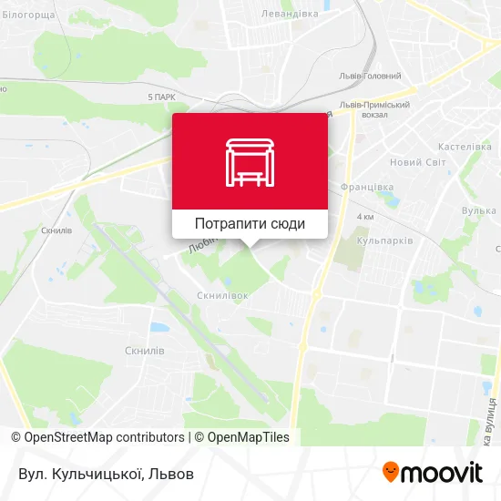 Карта Вул. Кульчицької