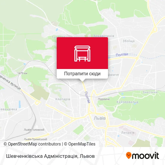 Карта Шевченківська Адміністрація