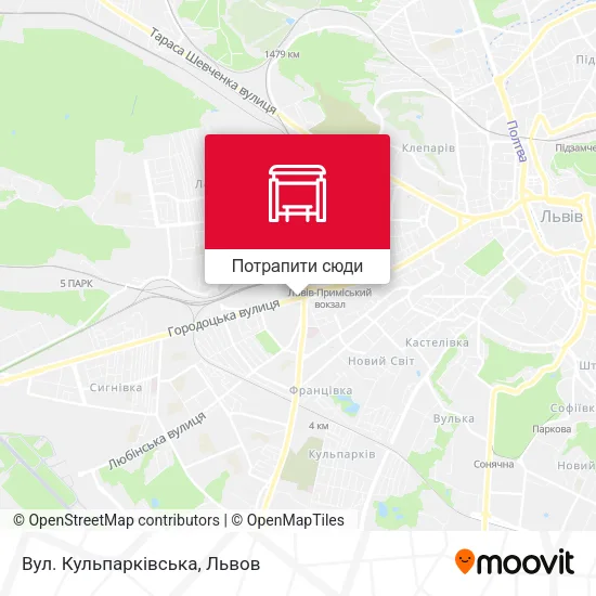 Карта Вул. Кульпарківська