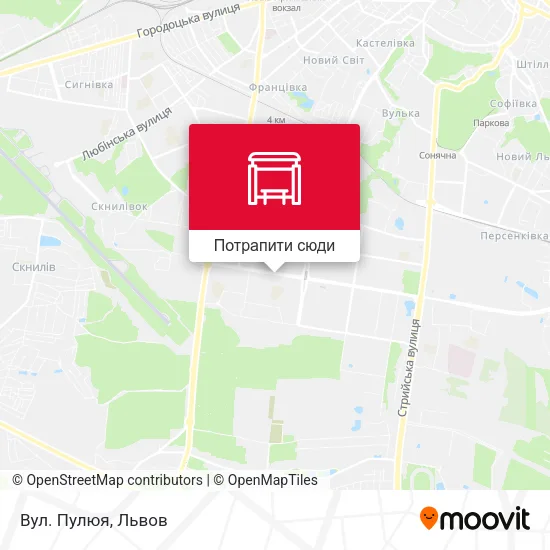 Карта Вул. Пулюя