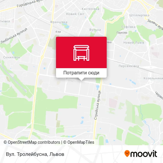Карта Вул. Тролейбусна