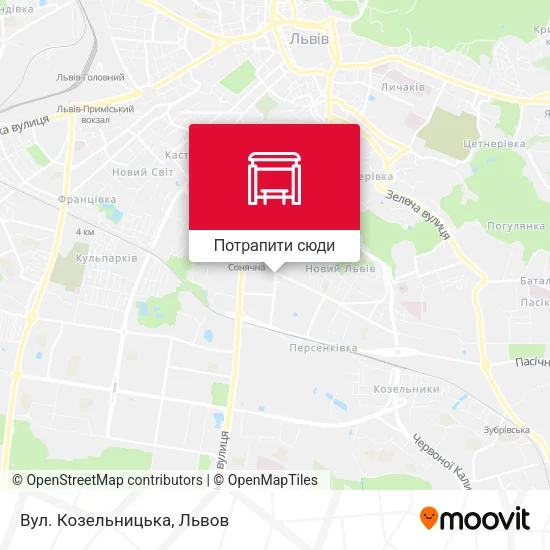 Карта Вул. Козельницька