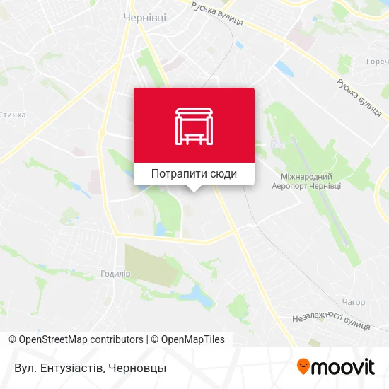 Карта Вул. Ентузіастів