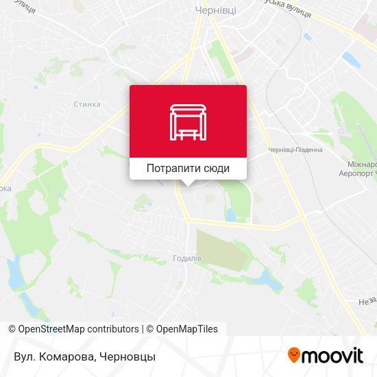 Карта Вул. Комарова