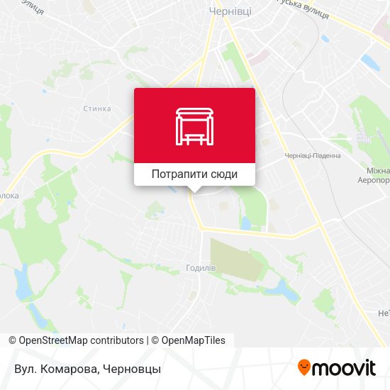 Карта Вул. Комарова