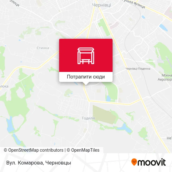 Карта Вул. Комарова