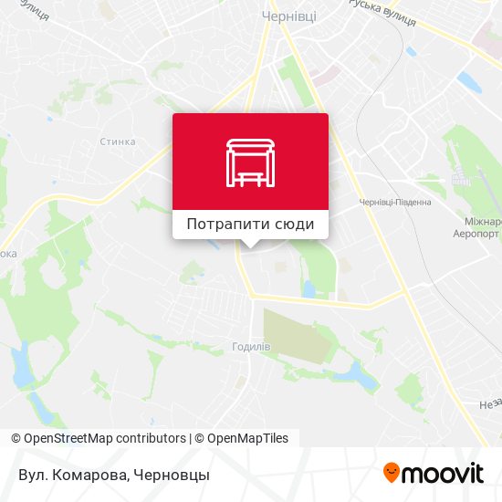 Карта Вул. Комарова