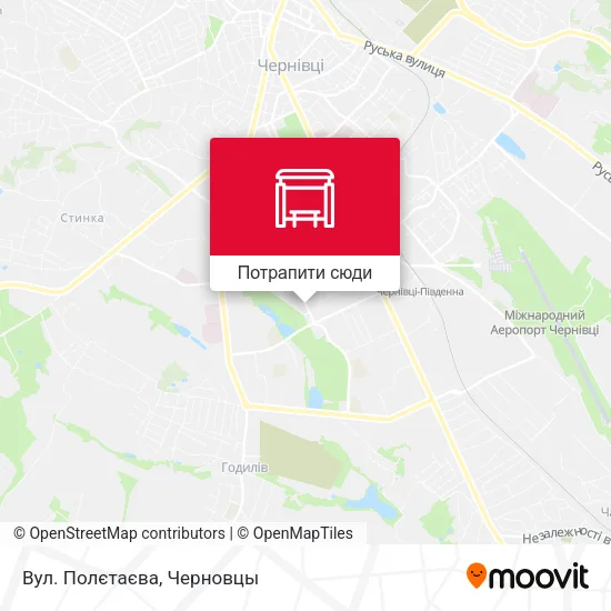 Карта Вул. Полєтаєва