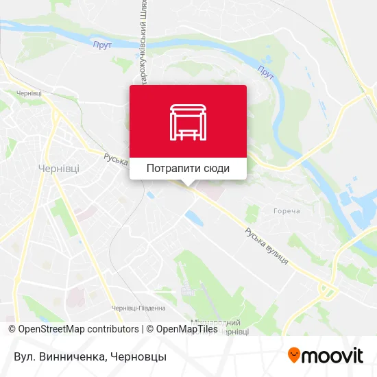 Карта Вул. Винниченка