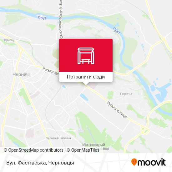 Карта Вул. Фастівська