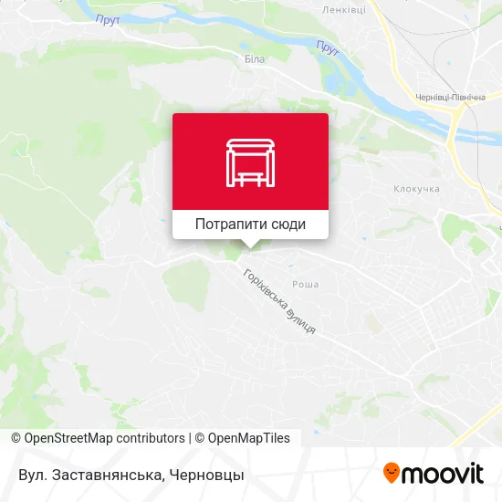 Карта Вул. Заставнянська