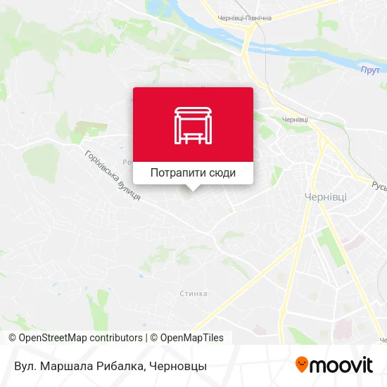 Карта Вул. Маршала Рибалка