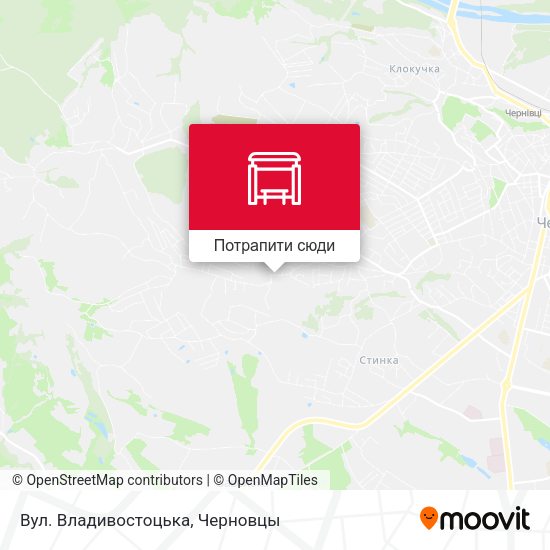 Карта Вул. Владивостоцька