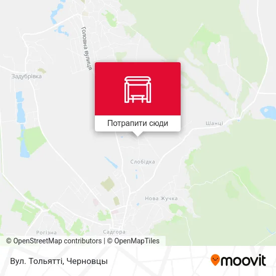 Карта Вул. Тольятті