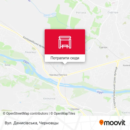 Карта Вул. Денисівська
