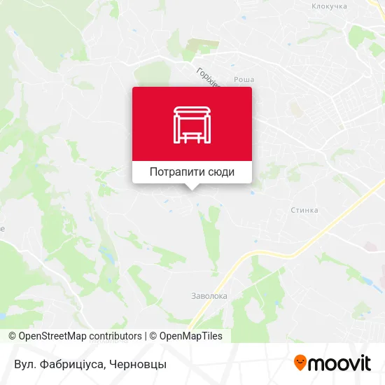 Карта Вул. Фабриціуса