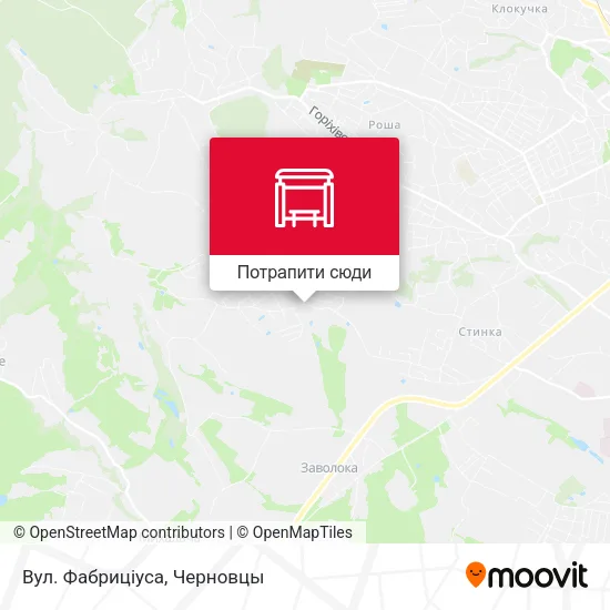 Карта Вул. Фабриціуса