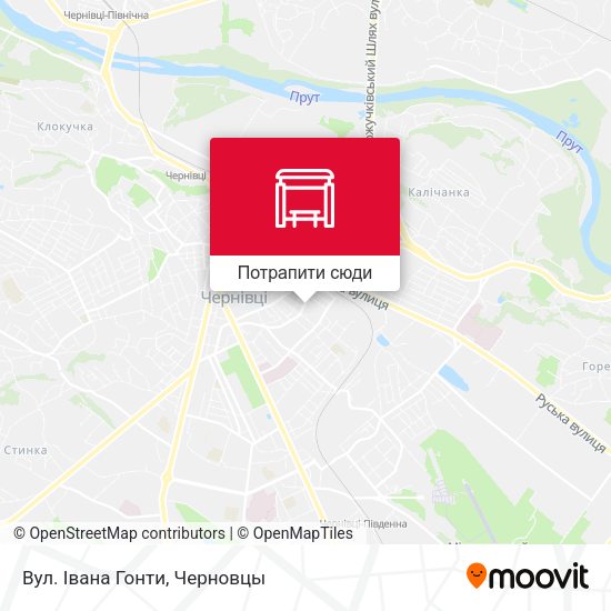 Карта Вул. Івана Гонти