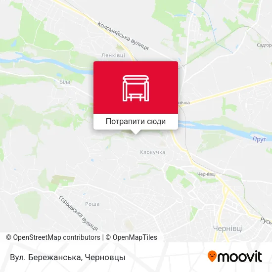 Карта Вул. Бережанська