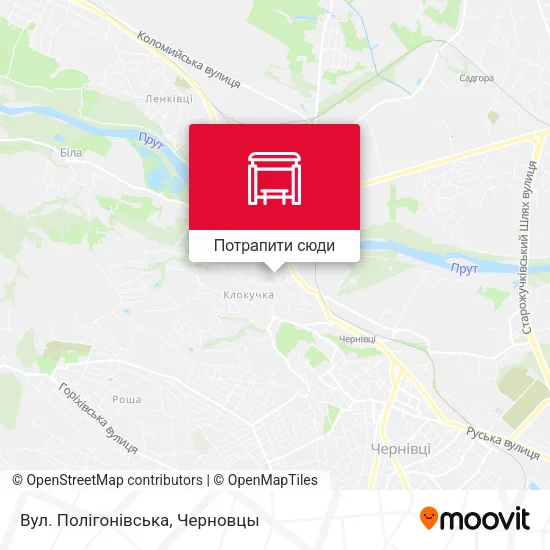 Карта Вул. Полігонівська