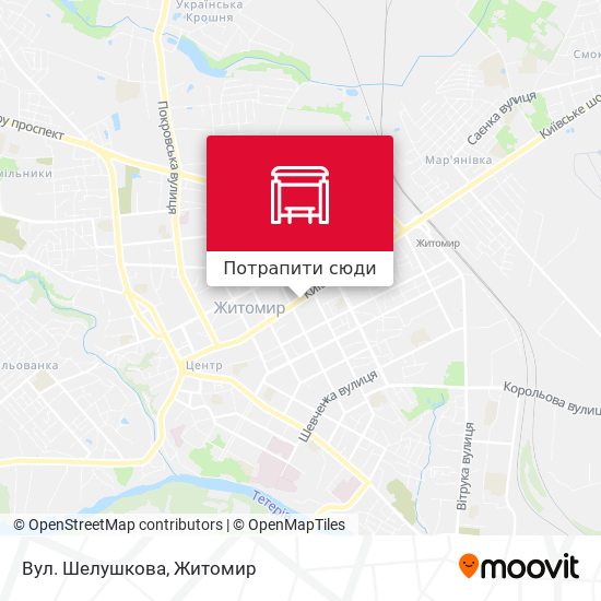 Карта Вул. Шелушкова