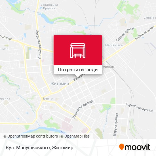 Карта Вул. Мануїльського