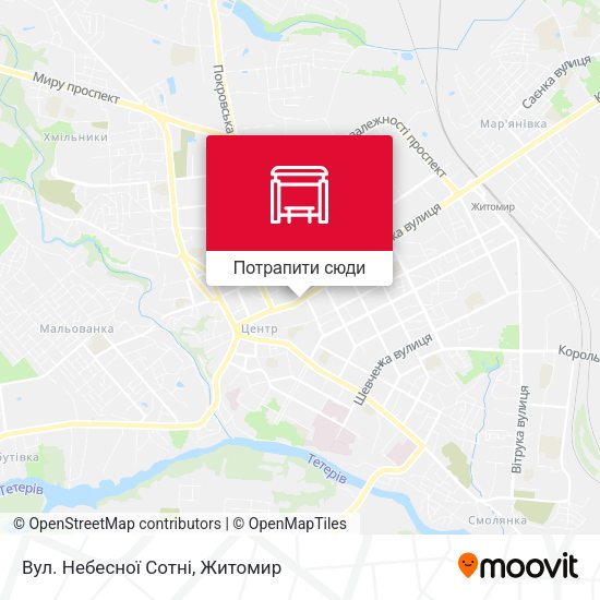 Карта Вул. Небесної Сотні